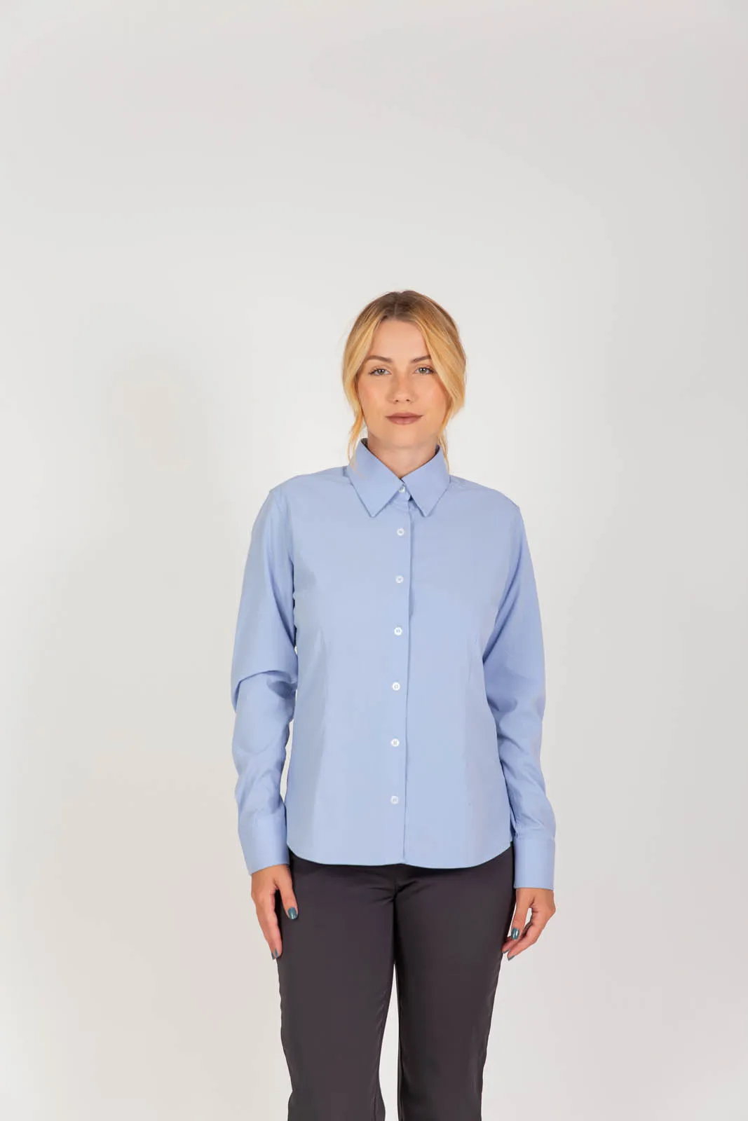 Camisa Social Feminina Clássica da Industriall, em Tricoline com elastano