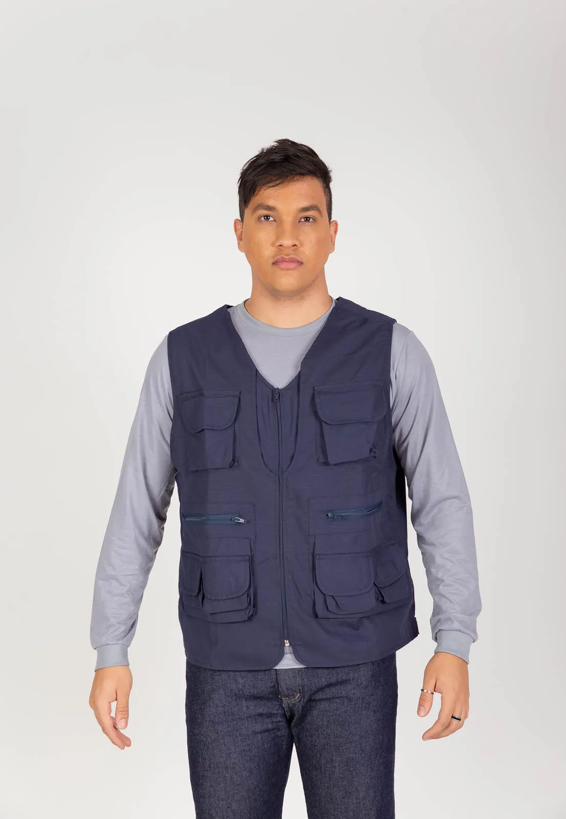 Colete Multibolsos / Personalizado da Industriall, em Brim