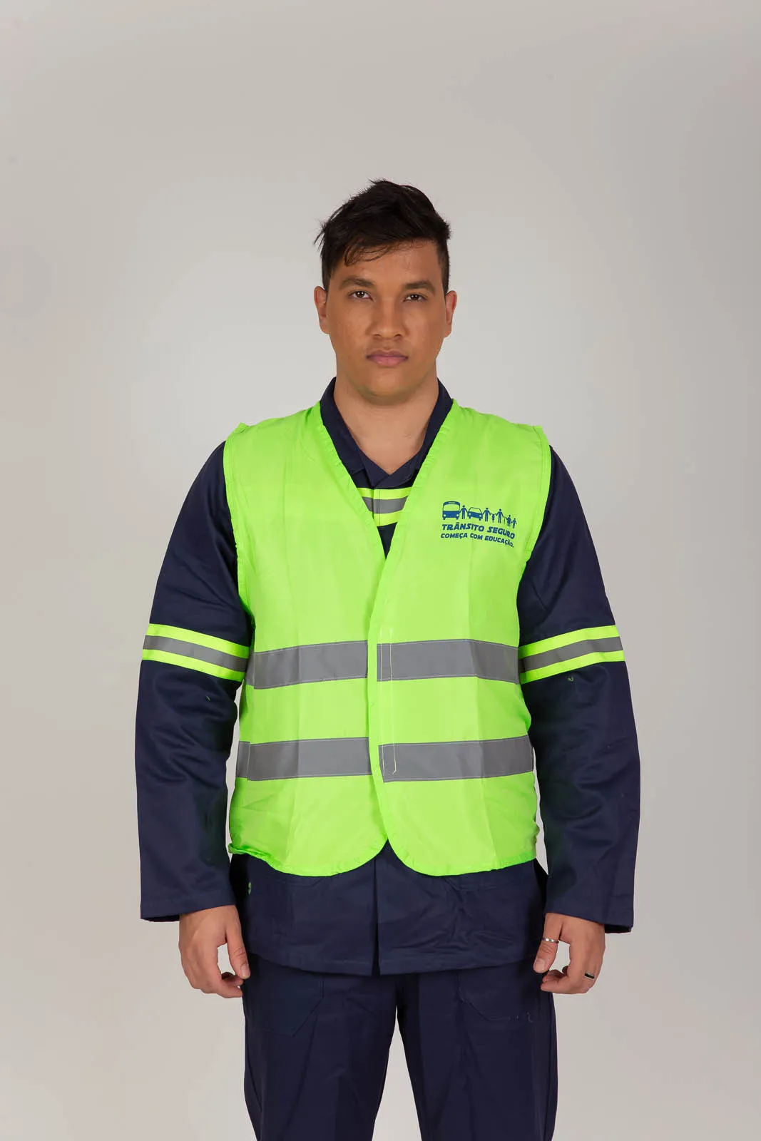 Colete Refletivo de Segurança da Industriall, em Poliéster Fluorescente